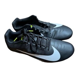Nike Men’s Zoom Rival S Racing sprint track spikes/cleats black & white size 9.5